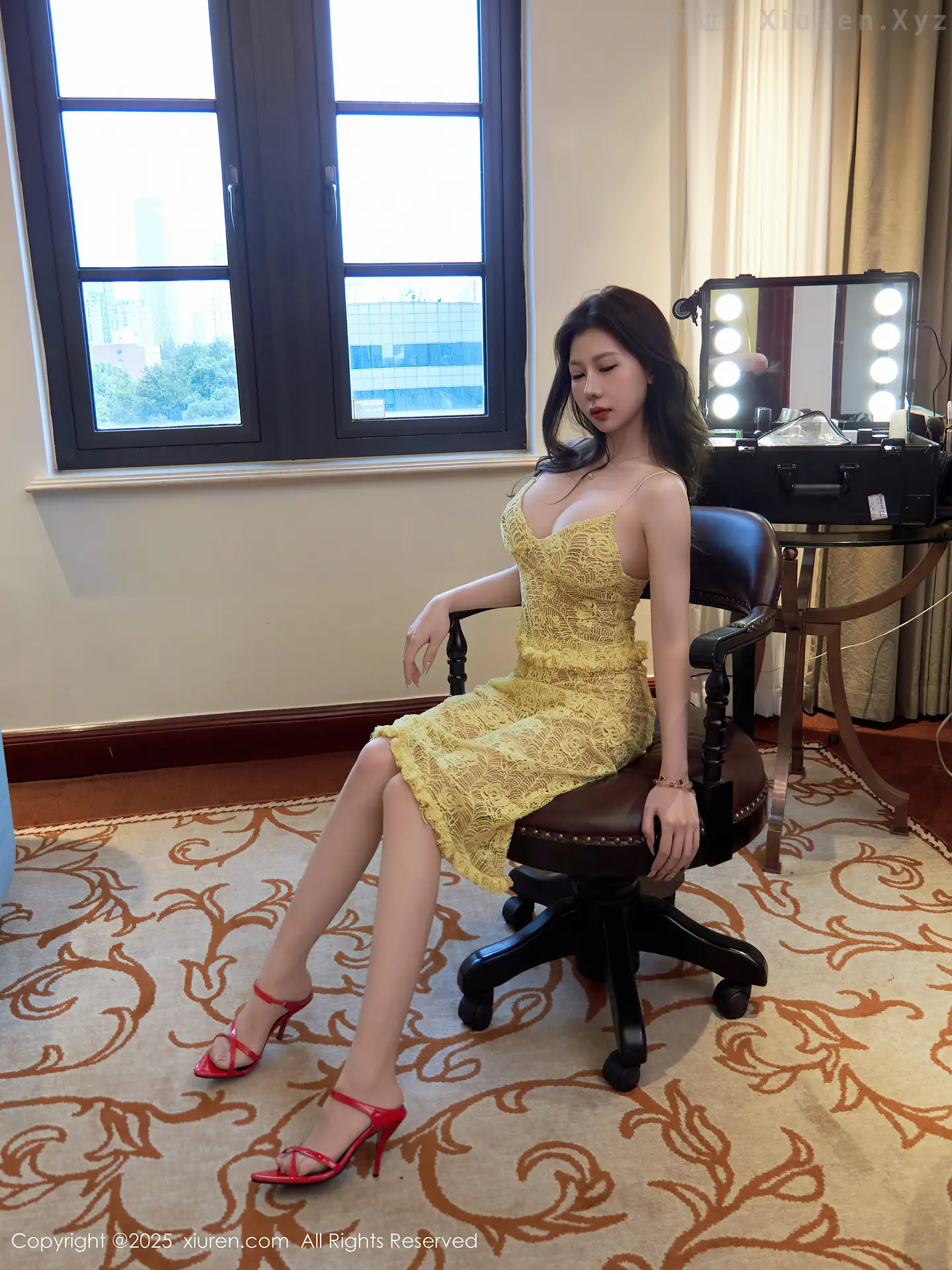 图片[6]-[XiuRen秀人网] VOL.10879 模特尹甜甜sunny性感淡黄蕾丝裙配超薄肉色秀完美身材诱惑写真82P-秀人网官方网站